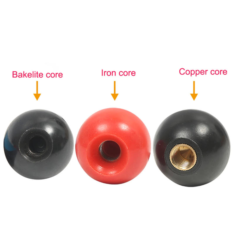 Description Picture 3 of itemRed/Black Bakelite Handle Ball Copper/Core/Bakelite Core/Iron Core M4 M5 M6 M8 M10 M12 Lever Knob Machine Tool Handball