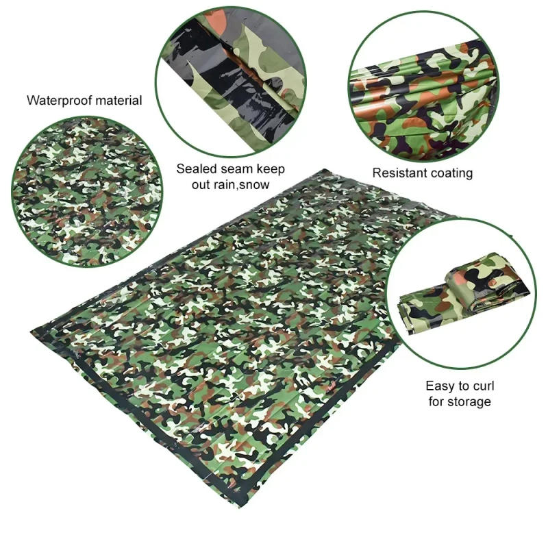 Description Picture 5 of itemPE Emergency Sleeping Bag Camouflage Waterproof Portable Survival 120x200cm Sleeping Bag for Outdoor Camping Hiking Adventure