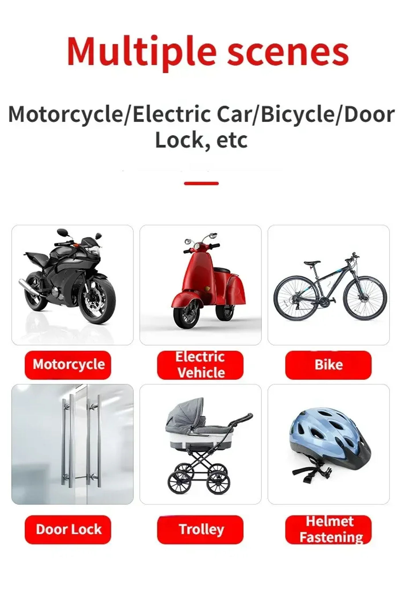Description Picture 5 of itemBicycle 5 Digit Code Cable Lock 1200mm*12mm Anti-theft Bike Password Lock Bike Security Steel Cable Cycling Lock Bike Parts