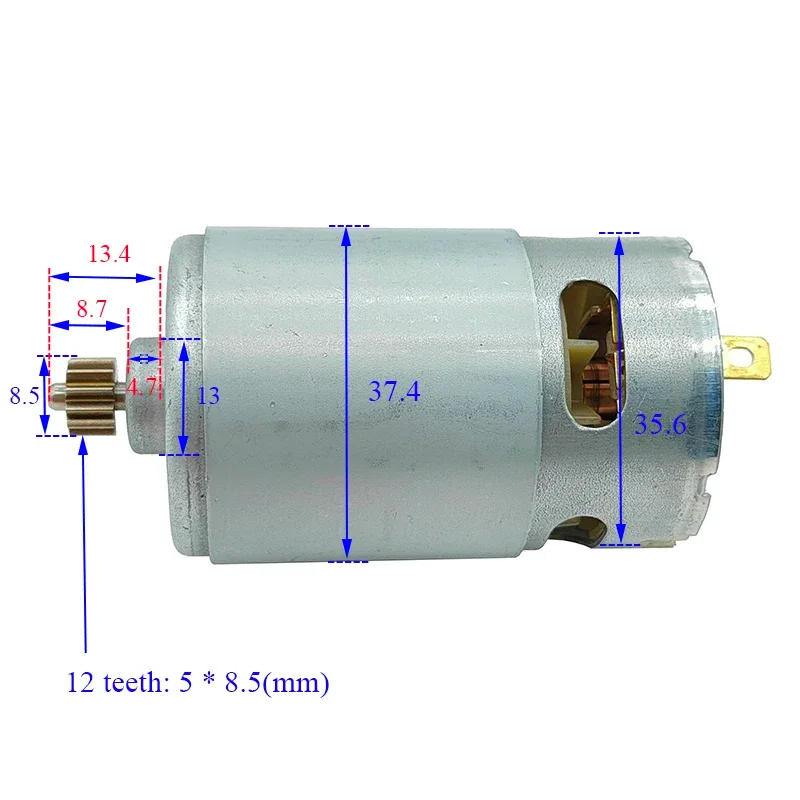 Description Picture 3 of itemRS-550 Motor 9 Teeth / 12 Teeth DC 10.8V 12V 14.4V 16.8V 18V 21V 25V High Speed Large Torque for Electric Hand Drill Garden Tool