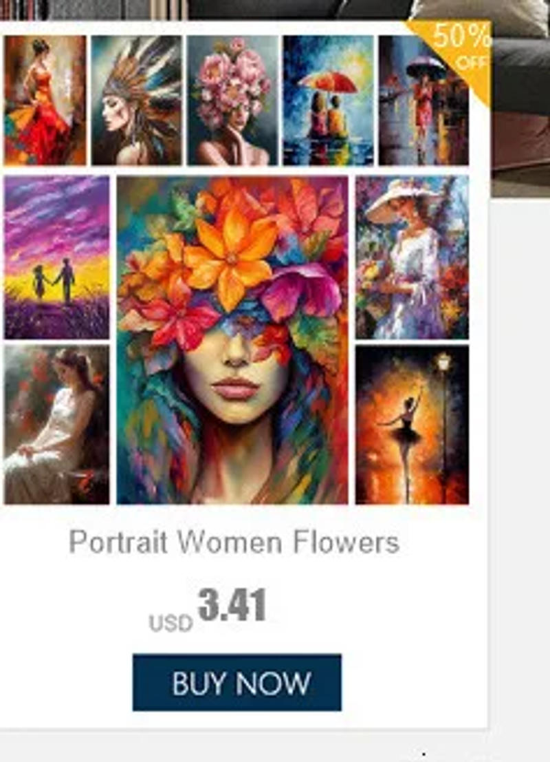 Description Picture 6 of itemFlowers Rose Butterfly DIY Painting By Numbers Complete Kit Acrylic Paints 40*50 Oil Painting Home Decor For Adults For Drawing