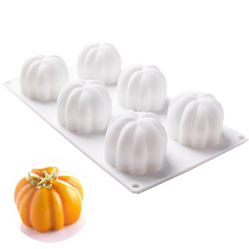 Description Picture 4 of itemHalloween 3D Pumpkin Candle Silicone Mold DIY Chocolate Mousse Cake Baking Utensils