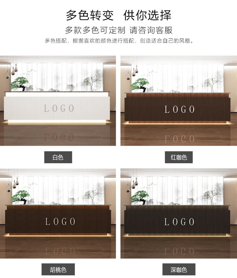 Description Picture 5 of itemMobile Gym Reception Desk Lectern Shop Bar Counter Desk Cashier Table Check Out Nail Commercial Display Shelf Recepcja Furniture