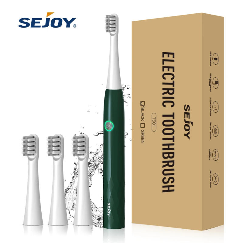 Description Picture 2 of itemSejoy Electric Toothbrush Tooth brush USB Rechargeable Adult Ultrasonic Teeth Cleaning 3 Replacement Toothbrush Heads