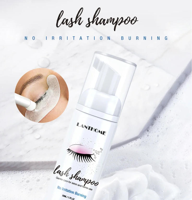 Description Picture 3 of item50ml Lanthome Eyelash Extension Shampoo Foam Eyelid Deep Clean Cleanser For Makeup Tools Mascara Remover Glue Salon Home Use