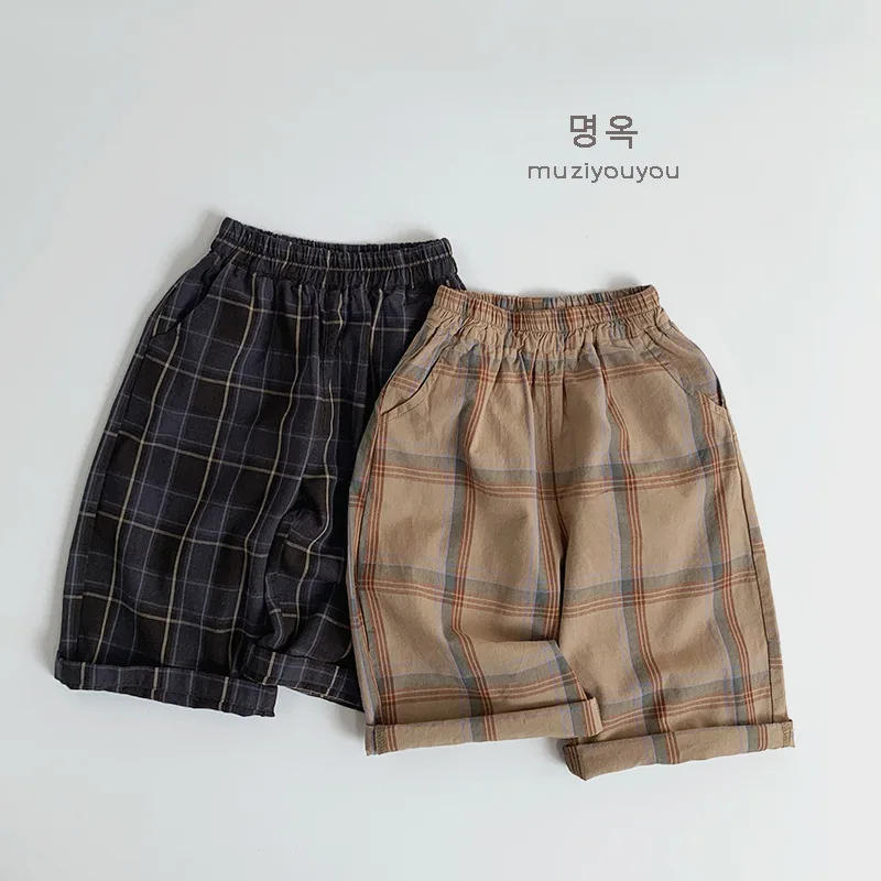 Description Picture 4 of itemChildren's Checkered Pants for Spring and Summer 2025, New Men's and Women's Baby Pants Wholesale