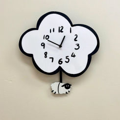 Cartoon Silent Swinging Wall Clock Cute Room Decoration Used for Living Room  Bedroom Room Home Wall Decoration