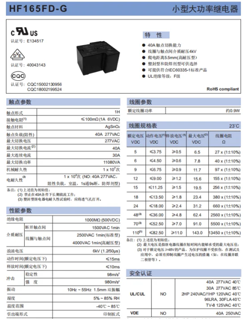 Description Picture 2 of item2PCS High Power Relay HF165FD HF165FD-G/5-HY1STF HF165FD-G-12-HY1STF HF165FD-G-24-HY1STF HY1STF DC 5V 12V 24V 4 Pin