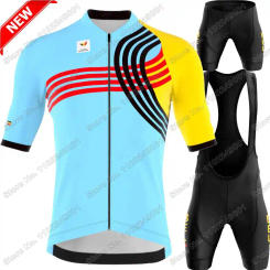 2024 Belgium National Team Cycling Jersey Set Summer Cycling Clothing Men Road Bike Shirts Suit Bicycle Pants MTB Fietskleding