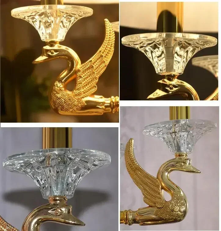 Description Picture 6 of itemGolen Crystal Table Lamp D40cm H76cm Crystal Desk Lamp European Style E14 Bedroom Bedside Lighting Fixture Lamp