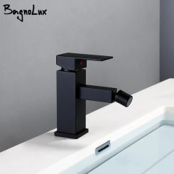 Black Bathroom Sink Faucet 360 To Rotate Bidet Spare Mixer Square Single Handle One Hole Hot And Cold Water Tap