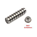 10pcs F623ZZ Double Shielded Miniature High-carbon Steel Single Row Ball Bearing