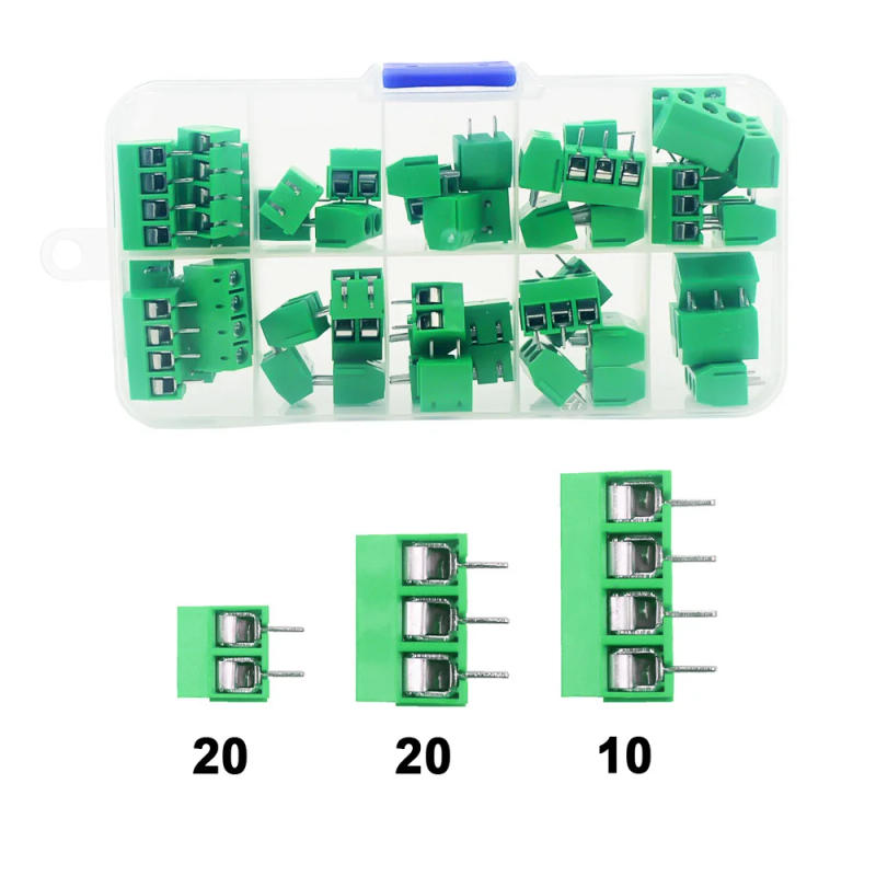 Description Picture 6 of item50 Pcs/BOX Pitch 5.0mm Straight Pin 2P 3P Screw PCB Terminal Block Connector 10A 300V 24-18AWG