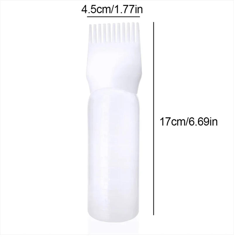 Description Picture 3 of item120ml Hair Root Comb Applicator Bottle Hair Dye Applicator Comb Brush Dispensing Salon Hair Coloring Hairdressing Styling Tools