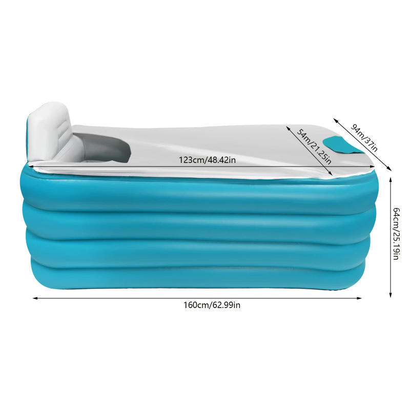Description Picture 3 of itemInflatable Adult Bath Tub, Free-Standing Blow Up Bathtub with Foldable Portable Feature for Adult Spa with Electric Air Pump (Hi