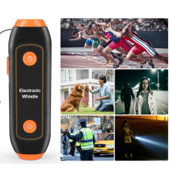 Emergency Whistle High Volume Handheld Electronic Whistles SOS Light Flashlight Outdoor Camping Hiking Tool for Coaches Referees