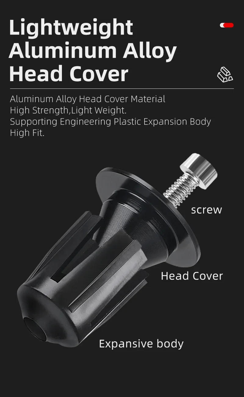 Description Picture 4 of itemNew MTB Road Bike Handlebar End Plugs Aluminum Alloy Handle Bar End Cap BMX Bike Grip Multi-color Cover Bicycle Accessor