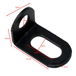 10pcs Stainless Steel Corner Brackets Right Angle L Shape Brace Bracket Black Fixing Connector For Board Shelf Support