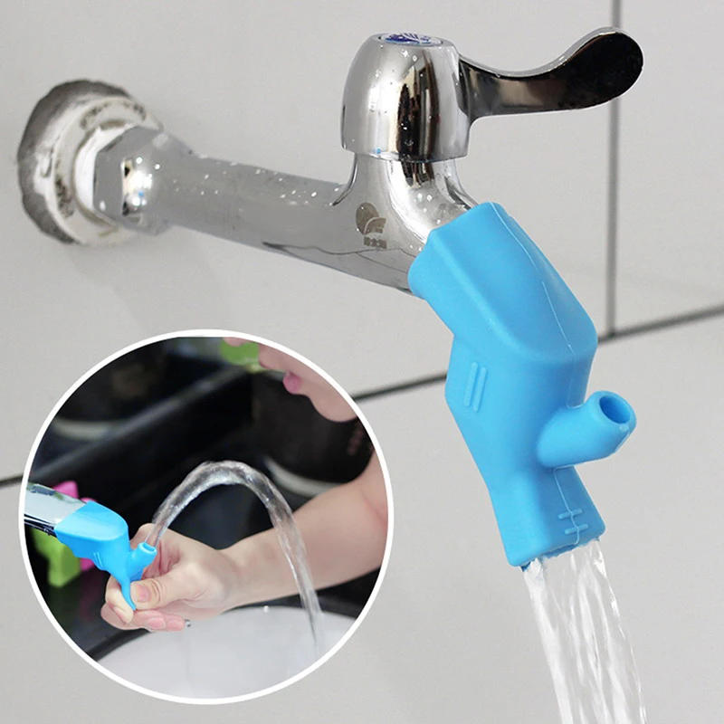 Description Picture 2 of itemBathroom Sink Nozzle Faucet Extender Rubber Elastic Water Tap Extension Kitchen Faucet Accessories For Children Kid Hand Washing