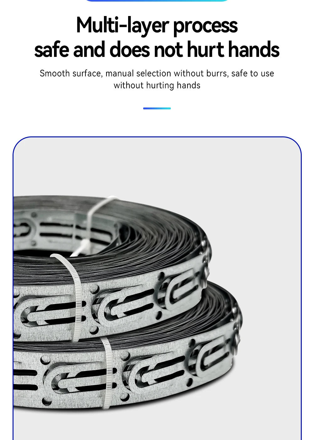 Description Picture 4 of item1~10m Metal Floor Heating Cable Straps,  Heating Wires Accessories Cable Clips for Floor, Roof and Gutter Installation