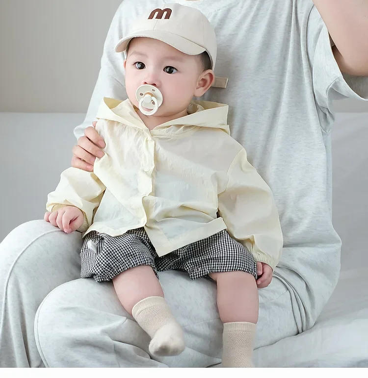 Description Picture 4 of itemSummer Boys' Sunscreen Suit, Baby Clothes, Lightweight and Breathable Air-conditioned Shirt, Baby Casual Hooded Versatile Jacket