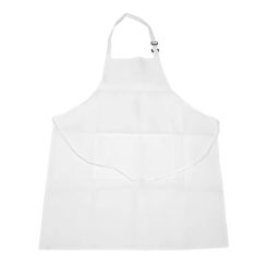 4 Pack Bib Aprons with 2 Pockets Adjustable Kitchen Cooking Chef Apron for Women & Men, White