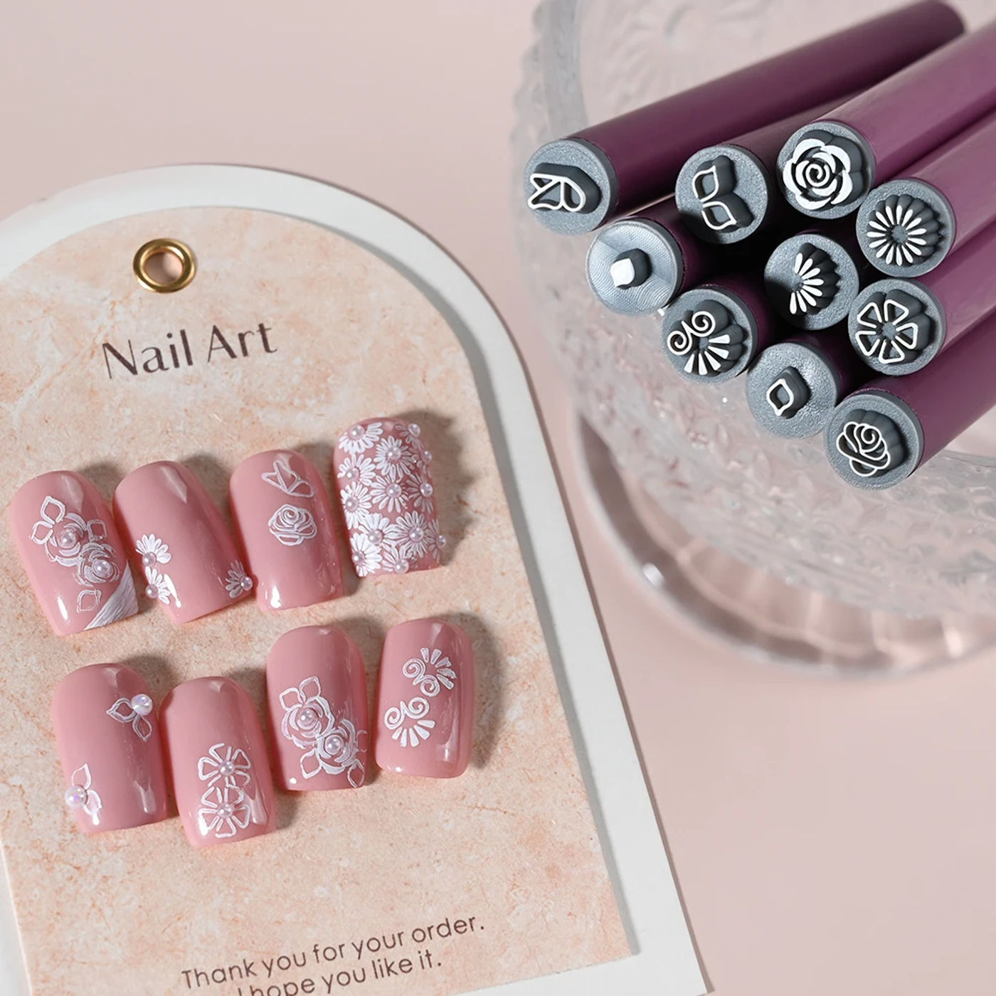 Description Picture 6 of item4/6/10/20Pcs Nail Art Stamping Pen Set DIY Flower Butterfly Graffiti Stamp Nail Pen Y2K Manicure Painting Templates Drawing Tool