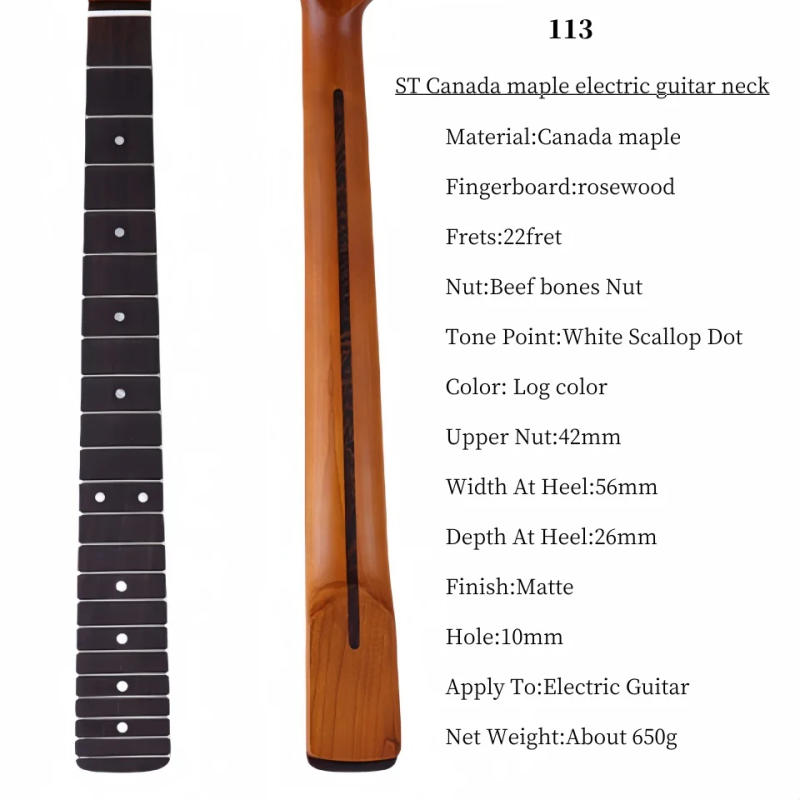 Description Picture 4 of itemElectric guitar neck big head roasted maple 6 strings 22 frets rosewood fretboard musical instrument accessories modification