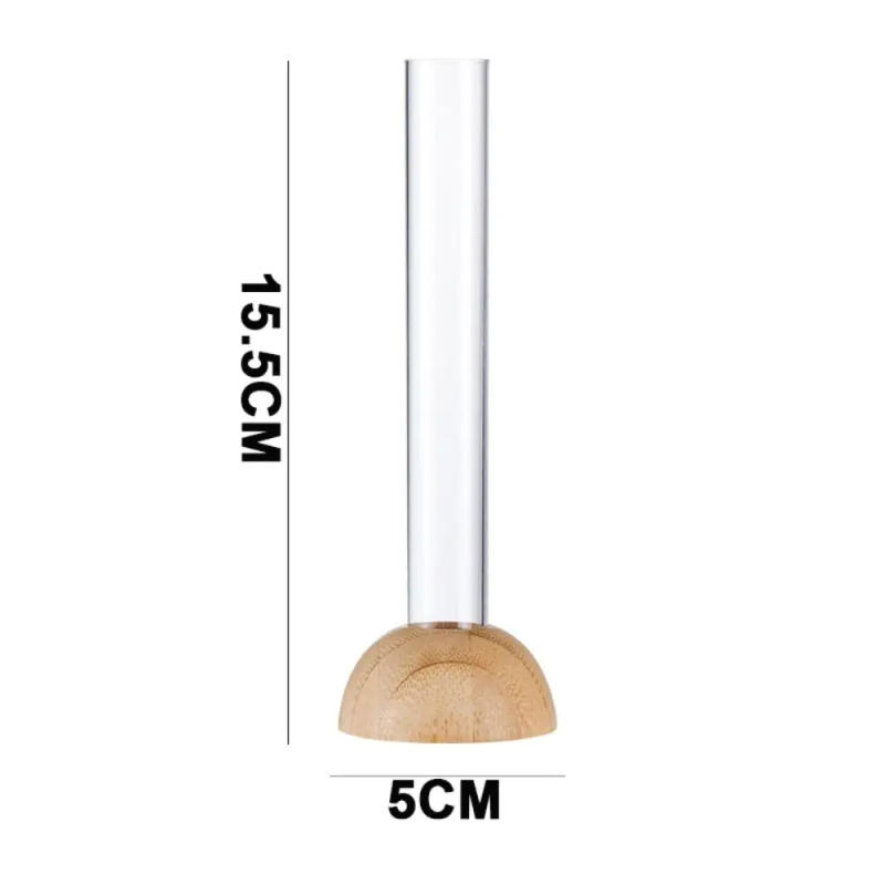 Description Picture 3 of itemHousehold Plastic Test Tube Clear Vase Space-Saving Bonsai Transparent Hydroponic Vase Tabletop Decoration Plants Flower Pot