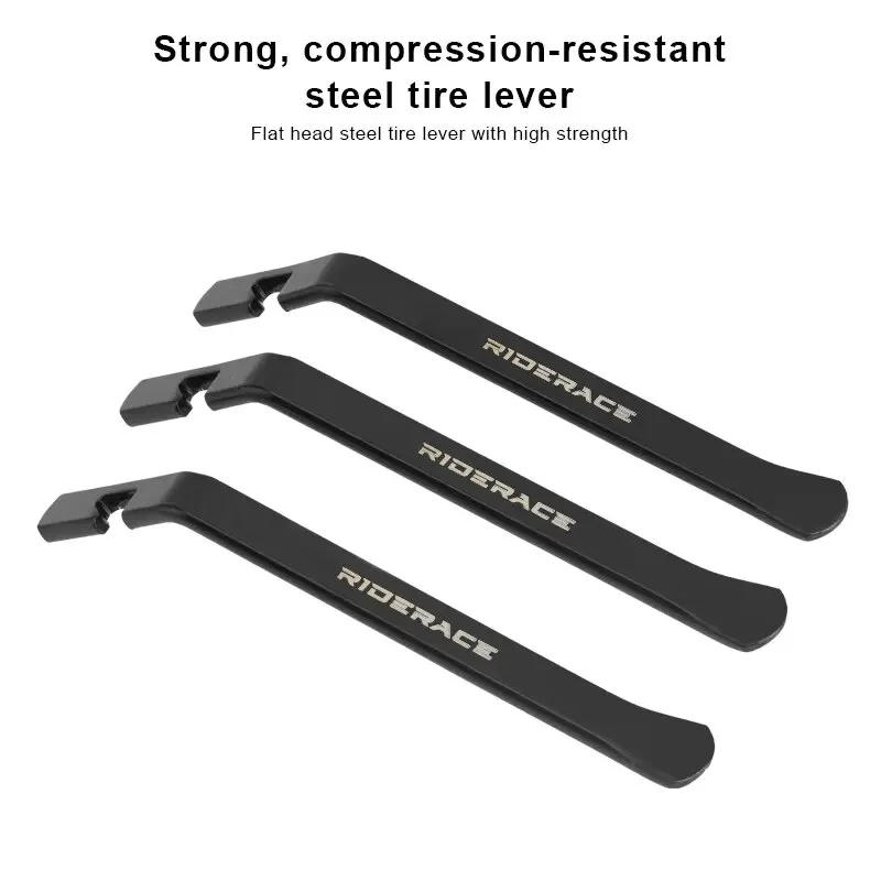 Description Picture 5 of itemRIDERACE 3PCS Bike Tire Lever Tube Repair Service Tools Carbon Steel Heat Treatment Bicycle Tyre Opener Crow Bar Remover