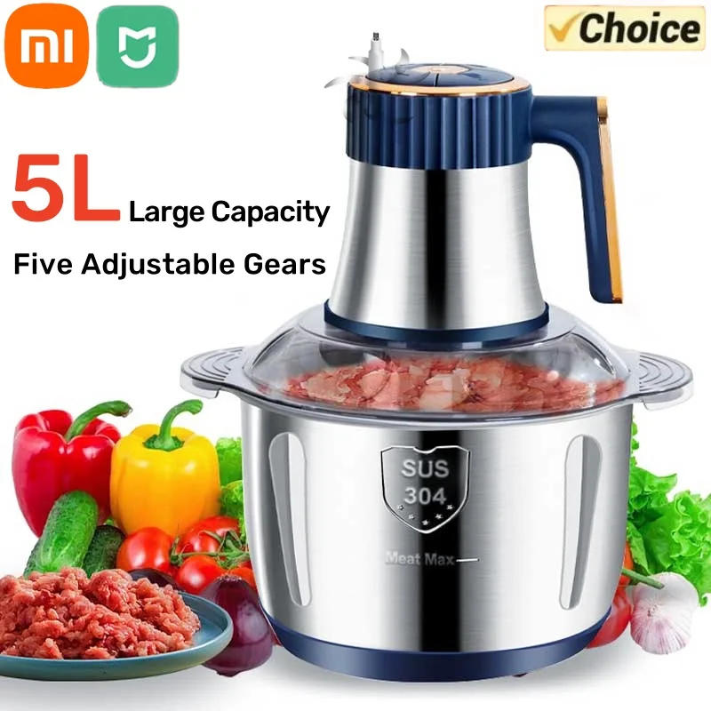 Description Picture 2 of itemIconic Brand Electric Meat Grinders 5L Food Crusher Stainless Steel Multifunctional Vegetable Slicer Processor Chopper Kitchen Blender