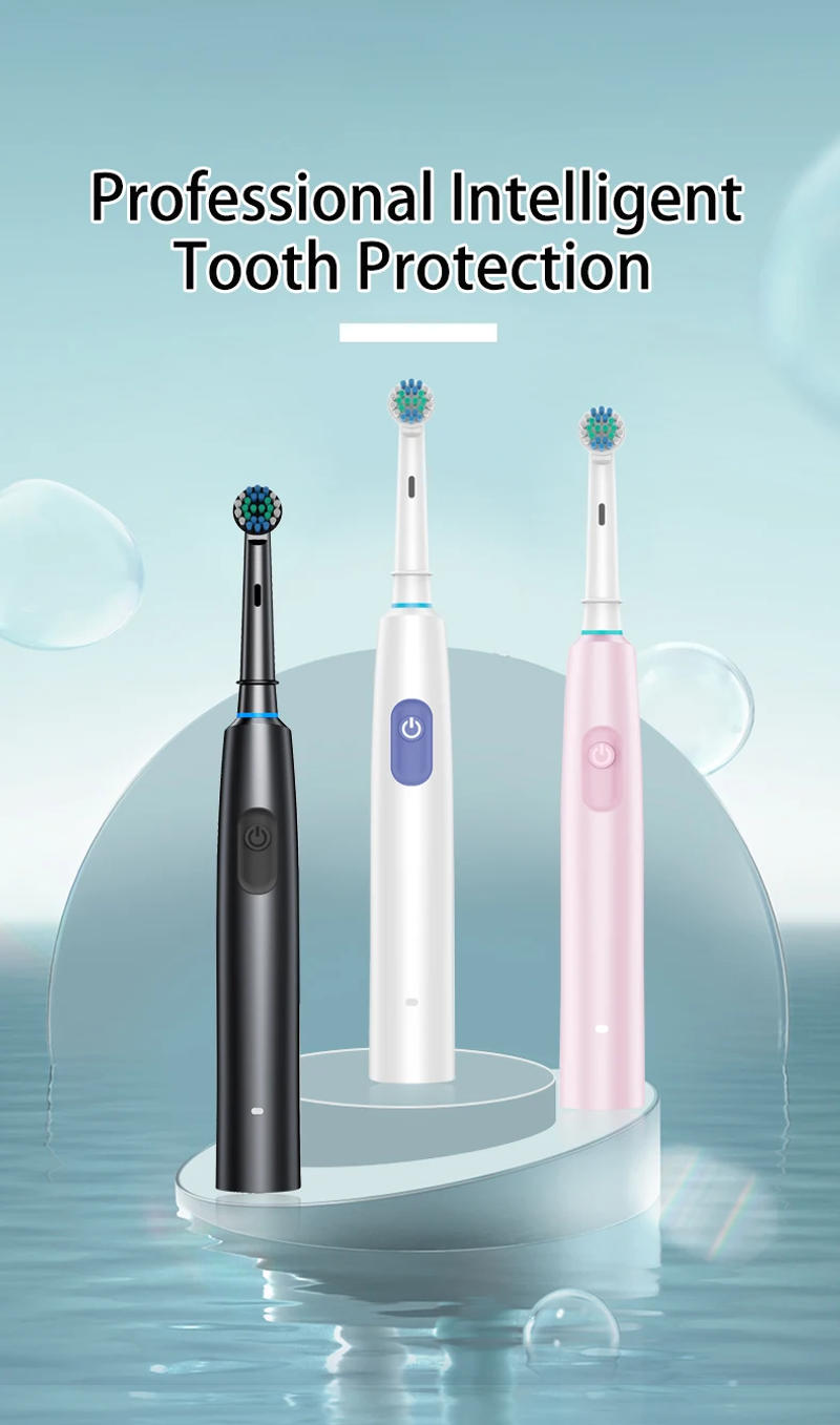 Description Picture 2 of item2025 Rotating Electric Toothbrush  5 Modes, USB Charger  4 Brush Heads  Adult Rechargeable Brush