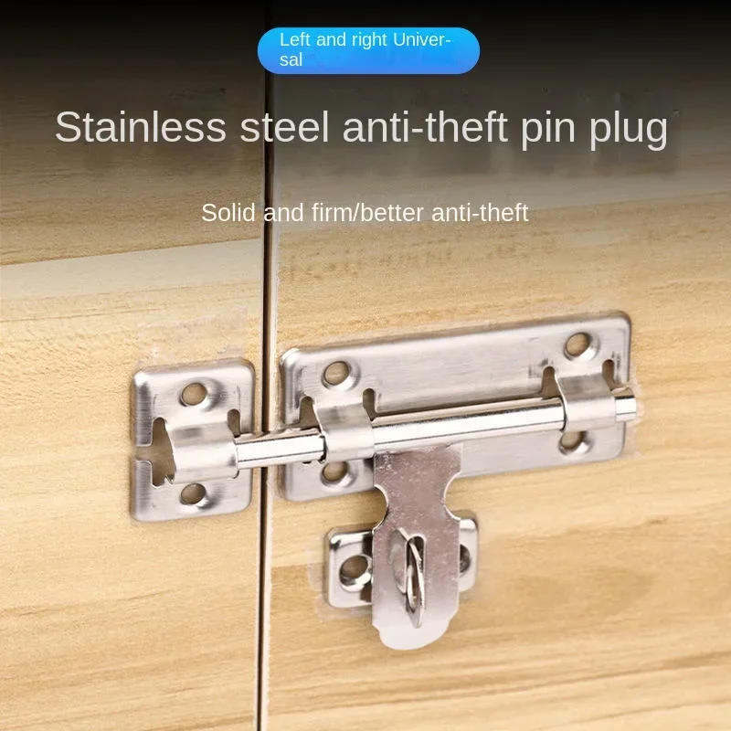 Description Picture 2 of itemStrong Fixation 4Inch 5inch 6inch Hardware Anti-theft Door Lock Stainless Steel Bolt Latch Padlock Clasp