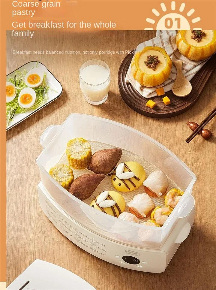 Description Picture 6 of item110V/220V Multi-layer Electric Food Steamer for Healthy Cooking and Steaming Vegetables with Automatic Power-off Function