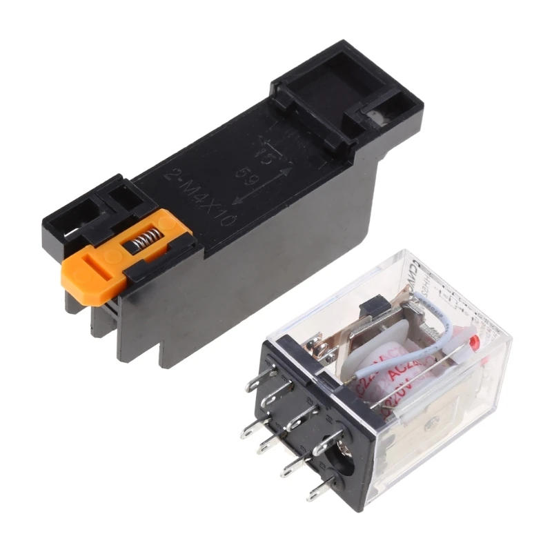 Description Picture 5 of item8 Pin PYF08A 220/240 V Bobina Power DPDT MY2NJ With Base