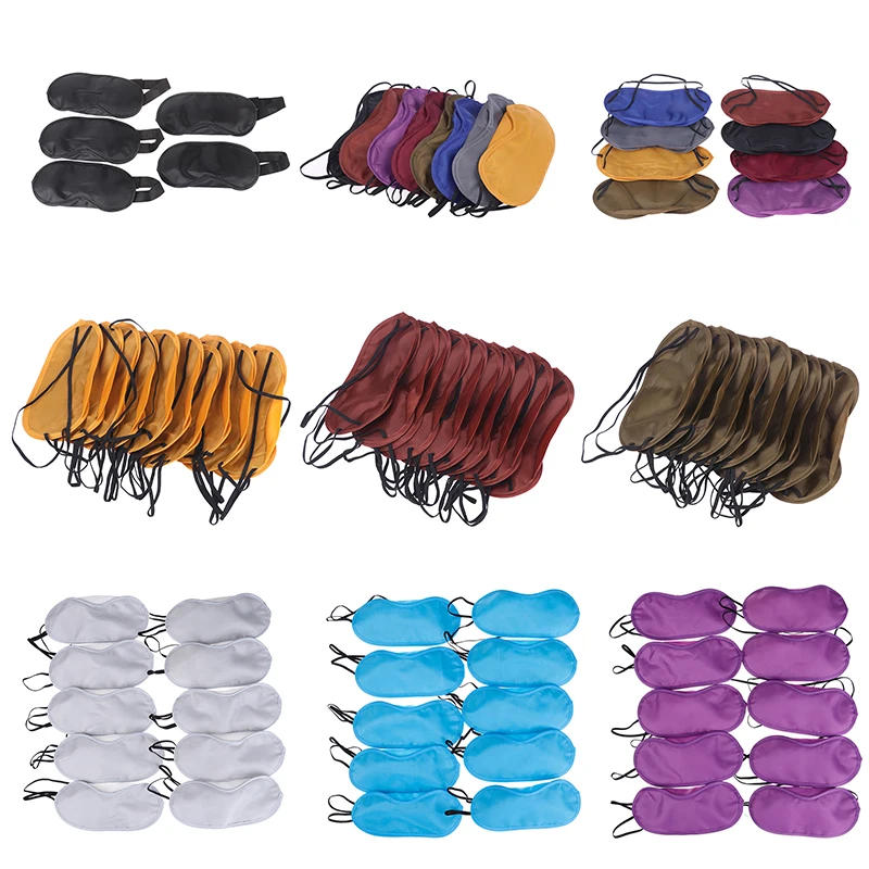 Description Picture 5 of item10Pcs Comfortable Sleep Eye Mask Shade Cover Blindfold Night Sleeping Travel Aid Sleeping Mask Blindfold Eyepatch Sleepmasker