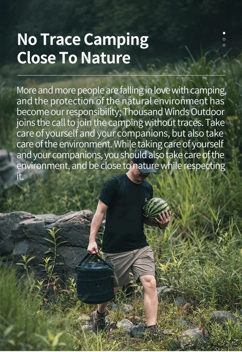 Description Picture 4 of itemThous Winds Multifunctional Camping Bag, Auto-Rise with Spring Bucket Bag, Picnic, Hiking, Outdoor Storage Bag for Backpacking