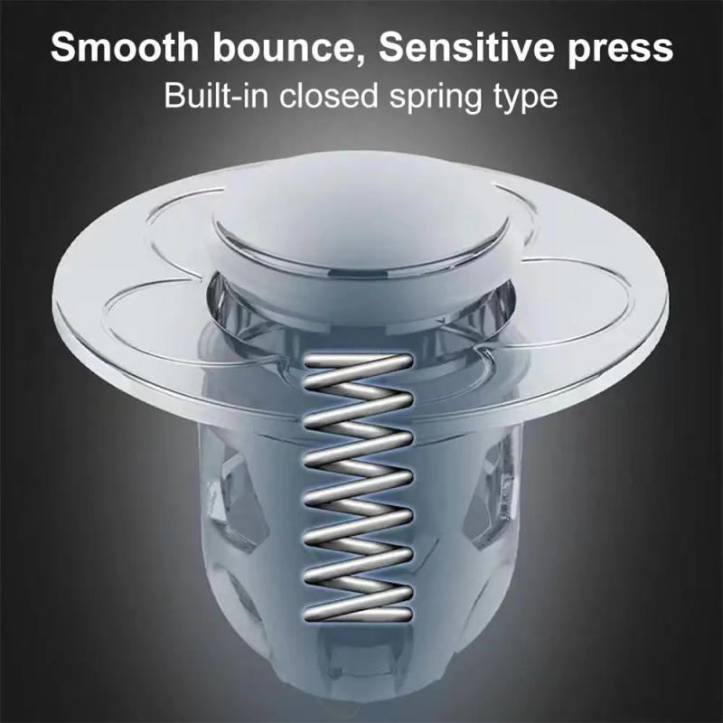 Description Picture 2 of itemUniversal Stainless Steel Basin Pop-Up Bounce Core Basin Drain Filter Hair Catcher Sink Strainer Bathtub Stopper Bathroom Tool