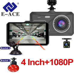 4 Inch Dash Cam For Car Night Vision HD 1080P Parking Monitoring Reversing Image Driving Recorder G-Sensor Loop Recording