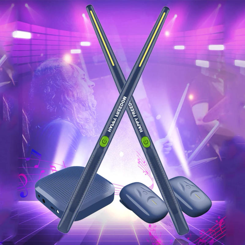 Description Picture 4 of itemVirtual Electronic Air Drum Set Portable Drumsticks Virtual Air Drum Pedals Professional Mother's Day Gift for Adults Kids