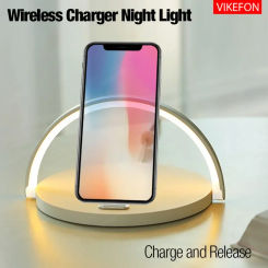 Foldable Night Light Wireless Charging Station Stonego LED Reading Table Lamp Fast Charging Wireless Charger For Iphone Samsung