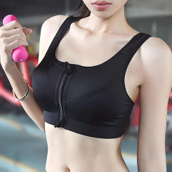 IUSIBRALEA Front Zipper Underwear High-Strength Shockproof Sports Bra for Women Beautiful Back Running Breathable Comfort Vest