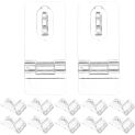 12 Sets Transparent Lock Padlock Latch Jewelry Boxes Hasp Buckles Clear Latches Cabinet Hinges Locks Acrylic Hasps Kitchen