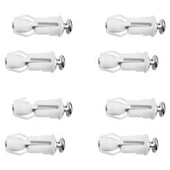 8X Toilet Seat Screws And Toilet Lid Screws Stainless Steel Top Fixing Hinges Screws, For Toilet Seat Replacement Parts