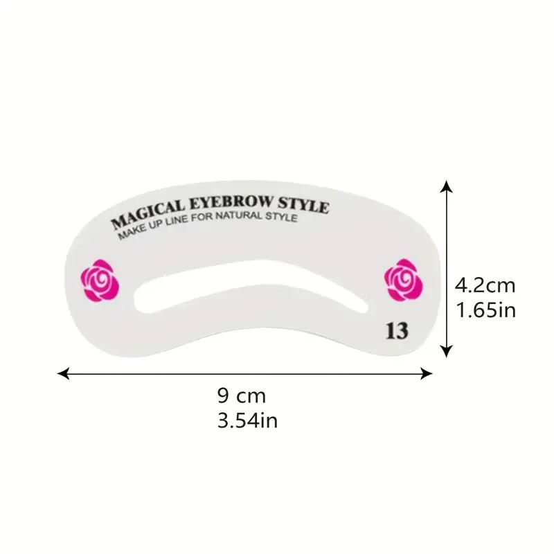 Description Picture 2 of item24 Styles Eyebrow Shaping Stencils - Grooming Kit for Women - Perfect for Beauty Modeling and Makeup Application