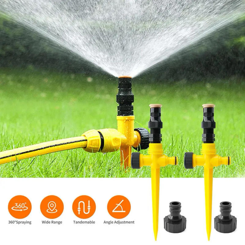 Description Picture 4 of item360° Garden Sprinkler Rotation Irrigation Watering System Automatic Agriculture Lawn Farm Greenhouse Spray Nozzle Tool