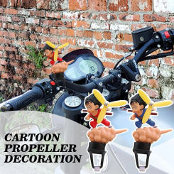 Cartoon Propeller Decoration Mini Anime Character Bicycle Electric Car Motorcycle Pendant Auto Accessories New Product Super Hot