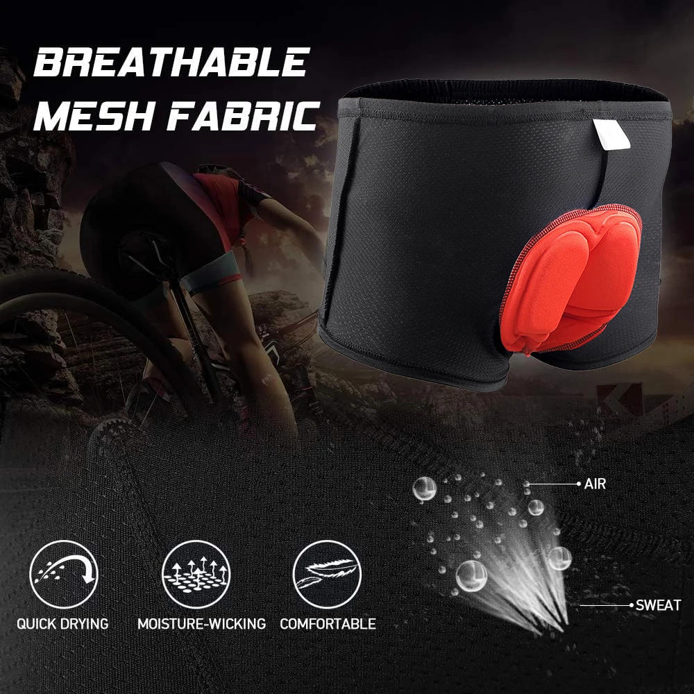 Description Picture 3 of item1Pcs Cycling Underwear for Men, 4D Gel Padded Bike Bicycle Shorts Cycle Biking Riding Undershorts MTB Mountain Brief