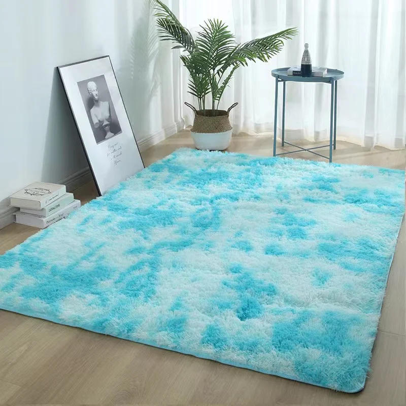 Description Picture 5 of itemVIKAMA 40X60CM Silk Wool Rug Thickened Bedside Living Room Nursery Soft Home Decor Carpet Washable Dirt Repellent Mat