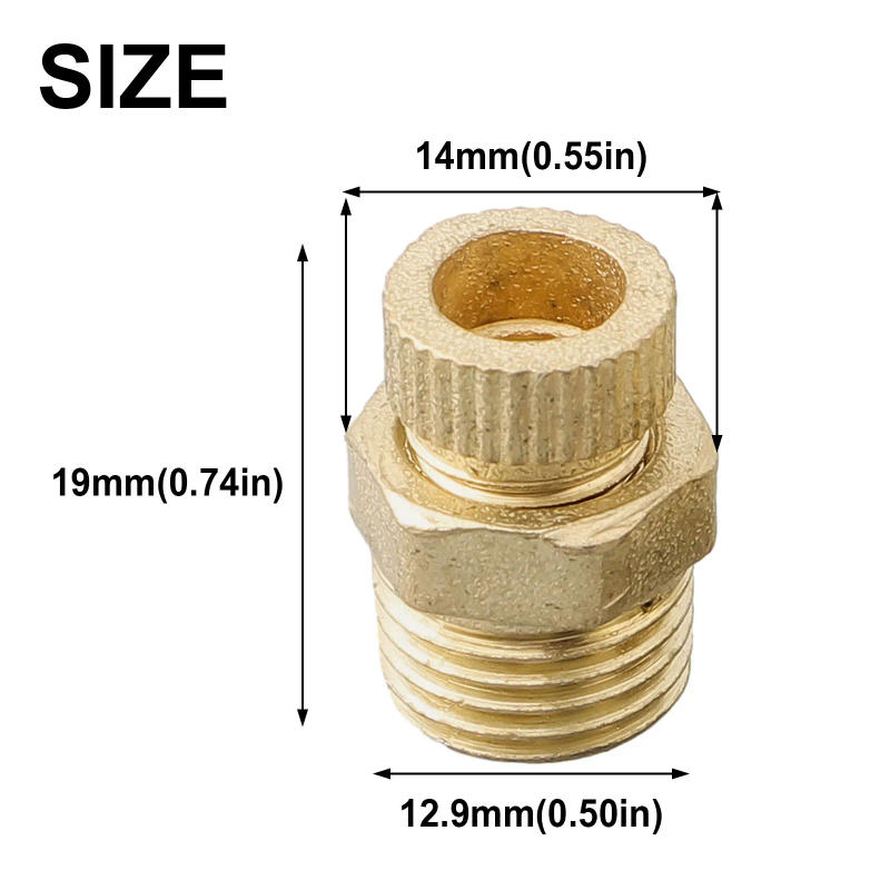 Description Picture 3 of item2PCS Air Compressor Drain Screw Small Brass Air Pump Accessories Silent Air Compressor Drain Valve Screw Pneumatic Parts